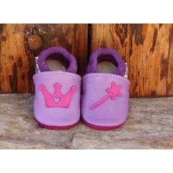 Chaussons princesse lavande/fuschia