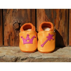 Chaussons princesse mangue/fuschia